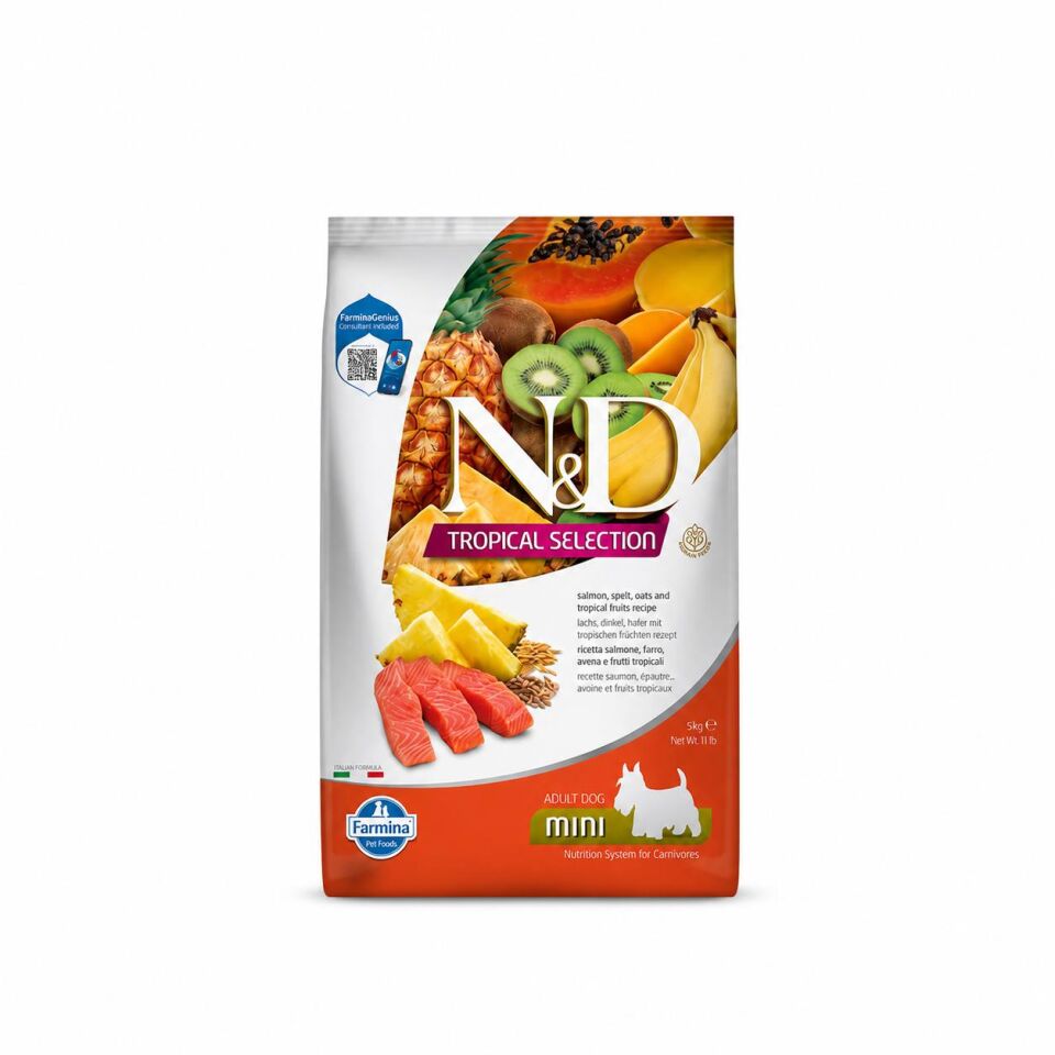 Tropical Selection Düşük Tahıllı Somonlu ve Tropikal Meyveli Küçük Irk Yetişkin Köpek Maması 5 Kg