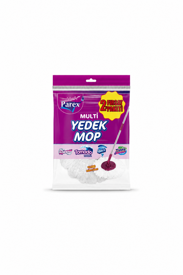 Parex Multi Yedek Mop 2'li Mikrofiber Mop Bezi