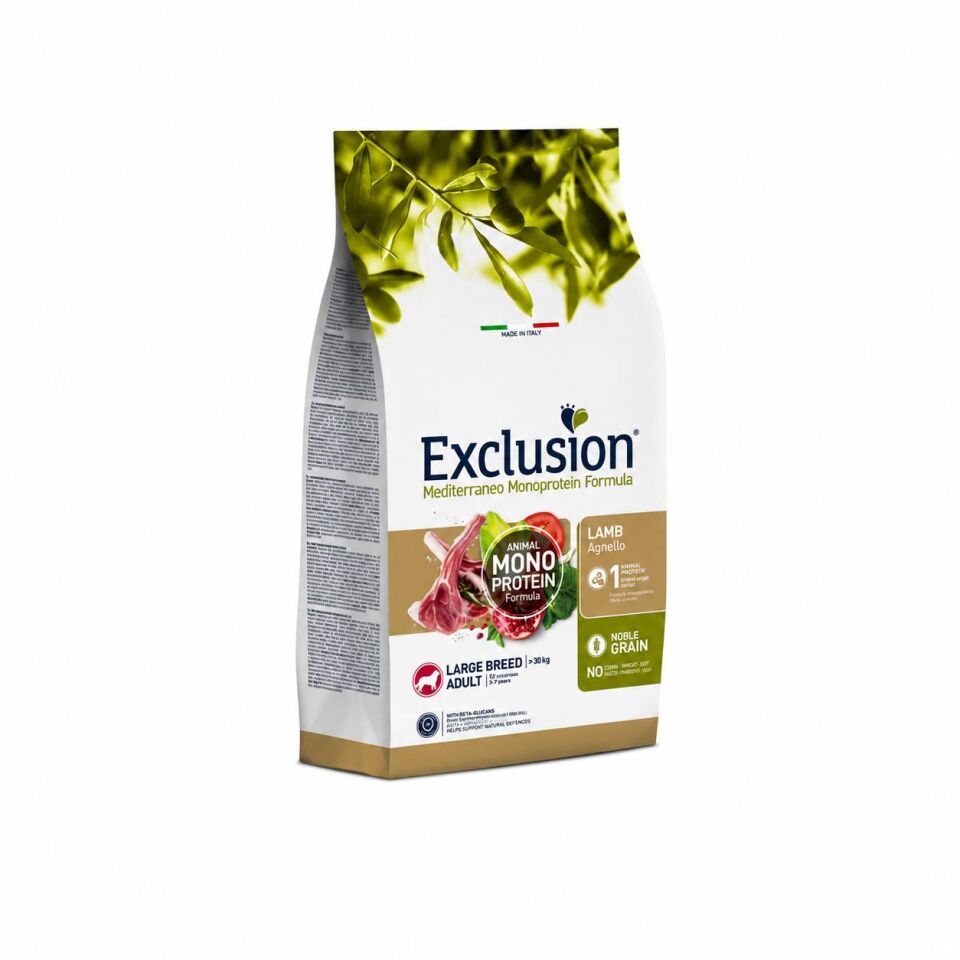 Exclusion Monoprotein Kuzu Etli ve Narlı Düşük Tahıllı Büyük Irk Yetişkin Köpek Maması 12 Kg