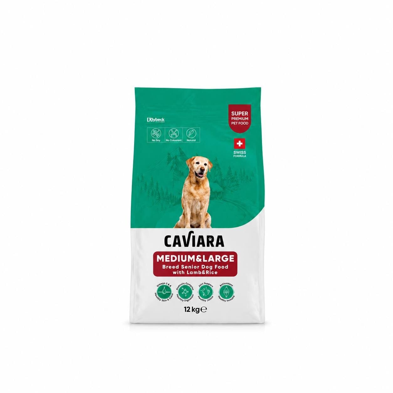Caviara Kuzu Etli ve Pirinçli Orta ve Büyük Irk Yaşlı Köpek Maması 12 Kg