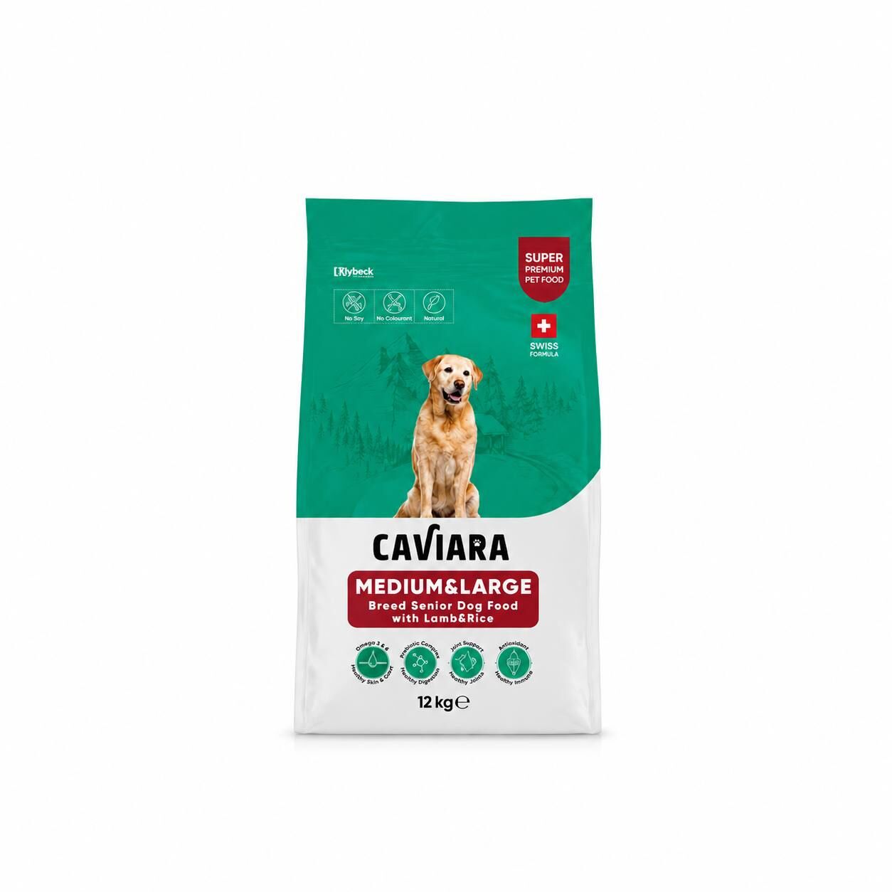 Caviara Kuzu Etli ve Pirinçli Orta ve Büyük Irk Yaşlı Köpek Maması 12 Kg