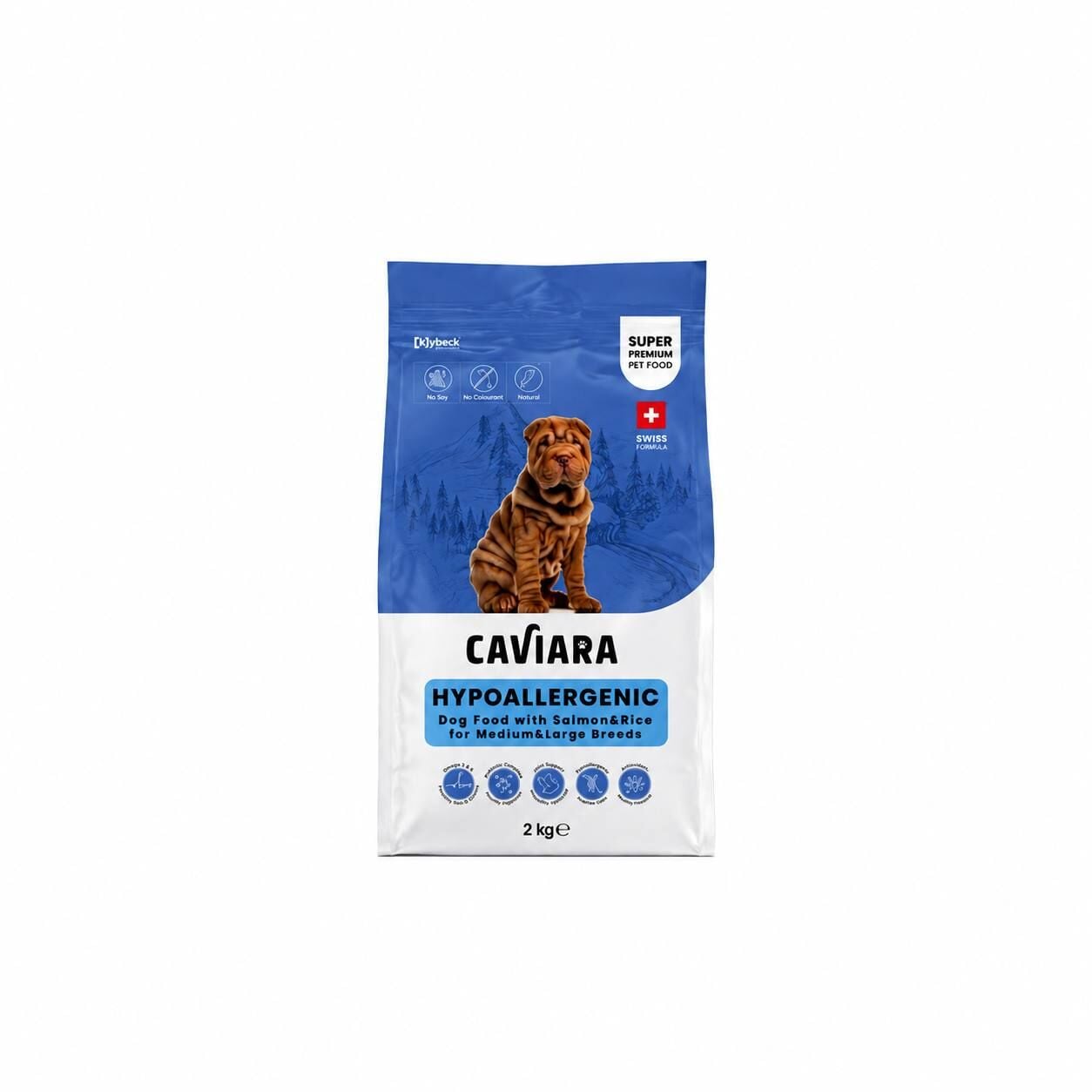 Caviara Hipoalerjenik Somonlu ve Pirinçli Orta ve Büyük Irk Yetişkin Köpek Maması 2 Kg