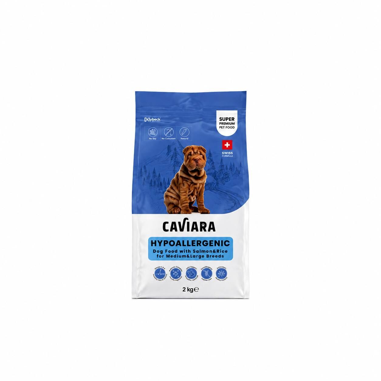 Caviara Hipoalerjenik Somonlu ve Pirinçli Orta ve Büyük Irk Yetişkin Köpek Maması 2 Kg