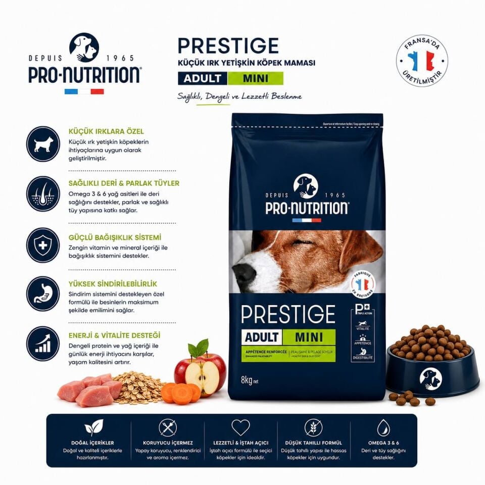 Pro Nutrition Prestige Küçük Irk Yetişkin Köpek Maması 8 Kg