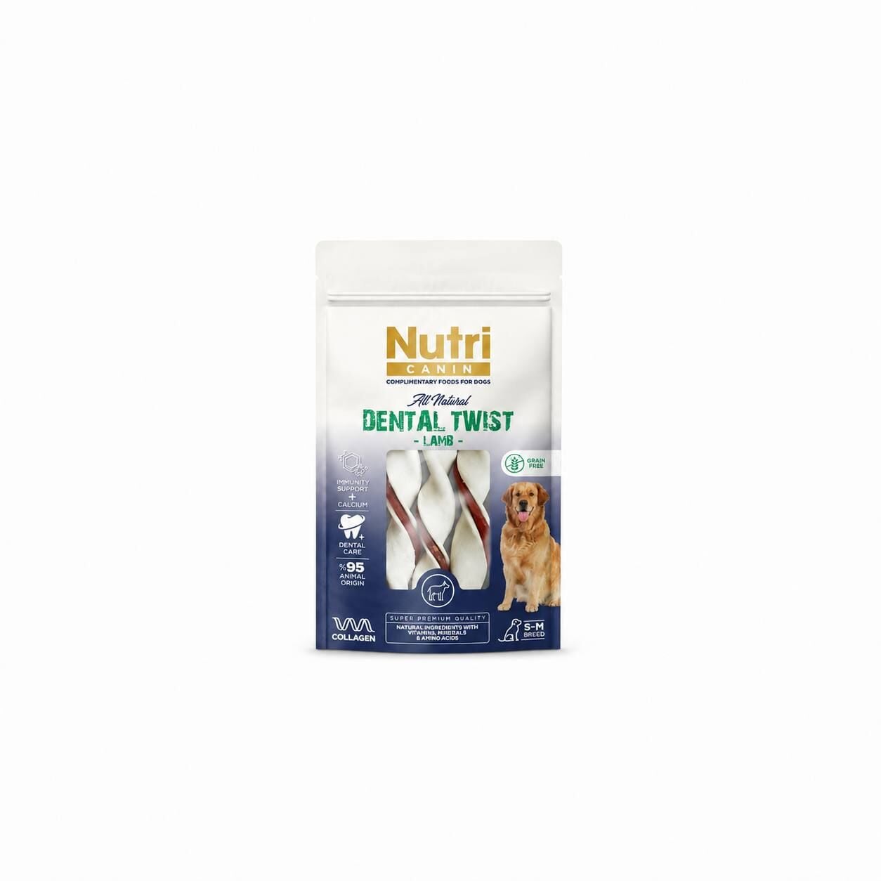 Nutri Canin Rawhide Kuzu Eti Sargılı Kemik Köpek Ödülü 80 Gr