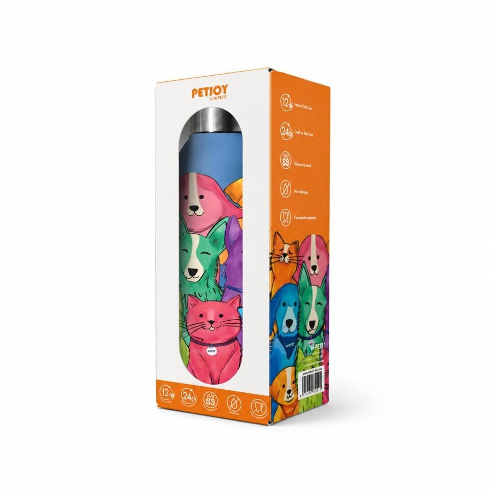 M-Pets Petjoy Purrefect Petfamily Mavi Termos 500 Ml
