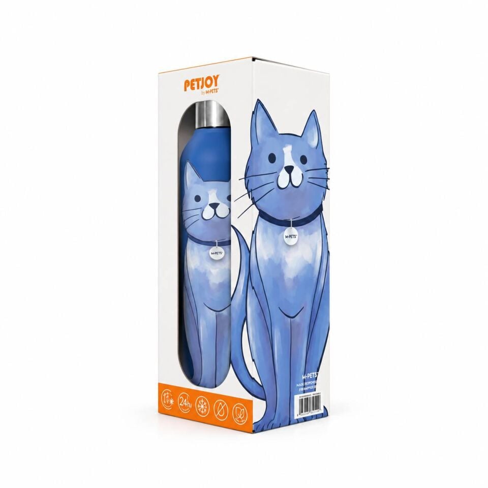 M-Pets PetJoy Purrefect Moonpie Mavi Termos 500 Ml