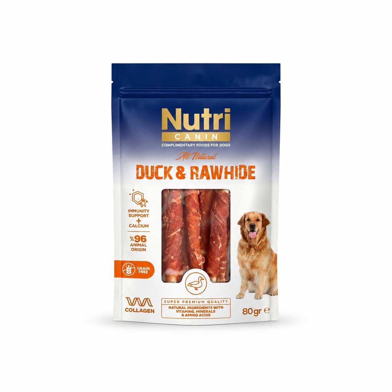 Nutri Canin Ördek Eti Sargılı Kemik Köpek Ödülü Small 80 Gr