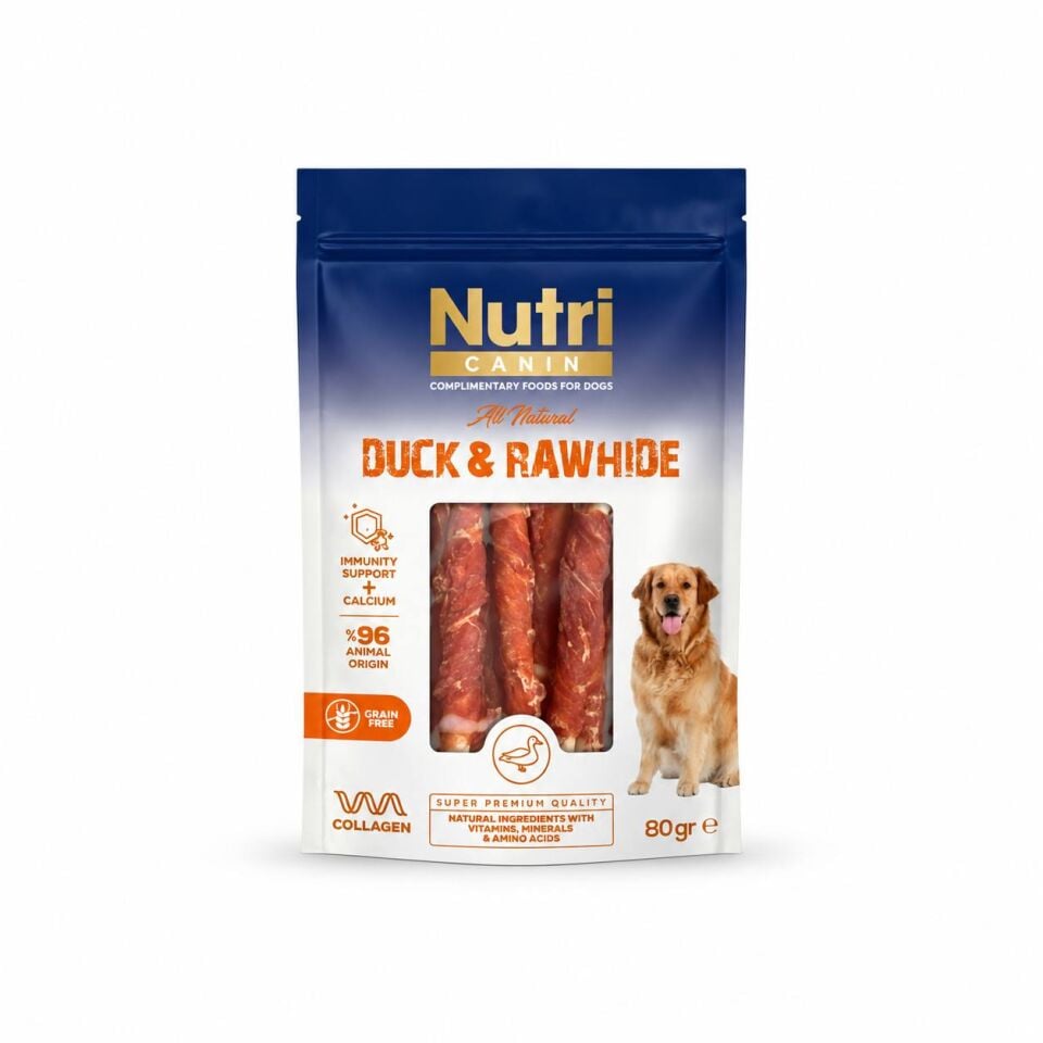 Nutri Canin Ördek Eti Sargılı Kemik Köpek Ödülü Small 80 Gr