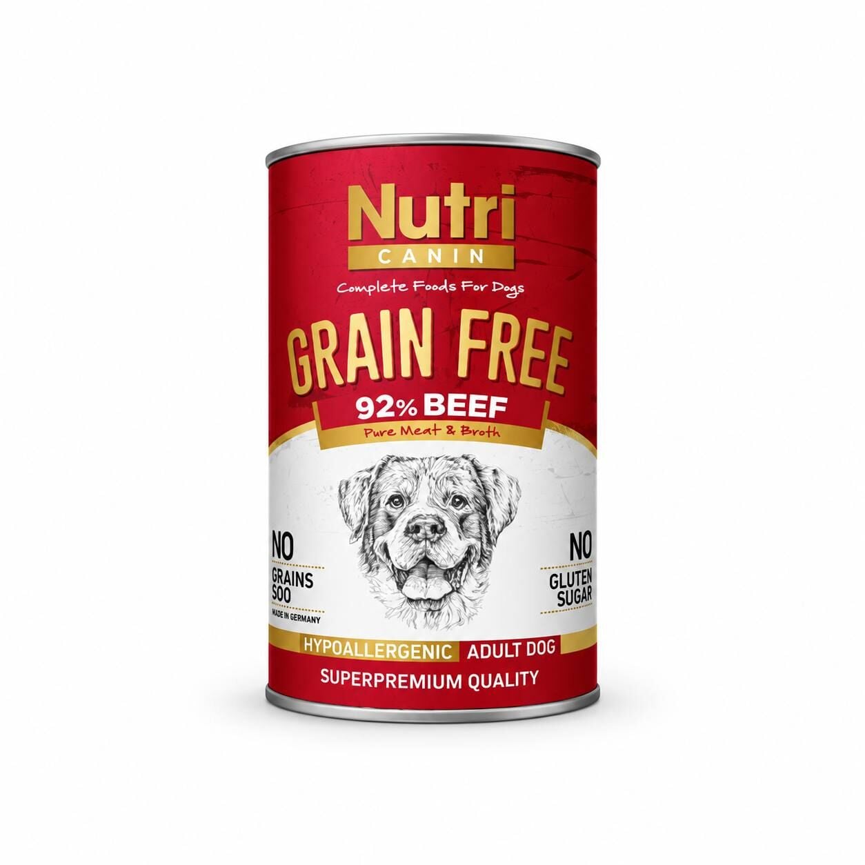 Nutri Canin Tahılsız Biftekli Patatesli Yetişkin Köpek Konservesi 400 Gr