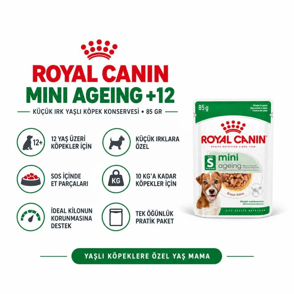 Royal Canin Mini Ageing +12 Küçük Irk Yaşlı Köpek Konservesi 85 Gr
