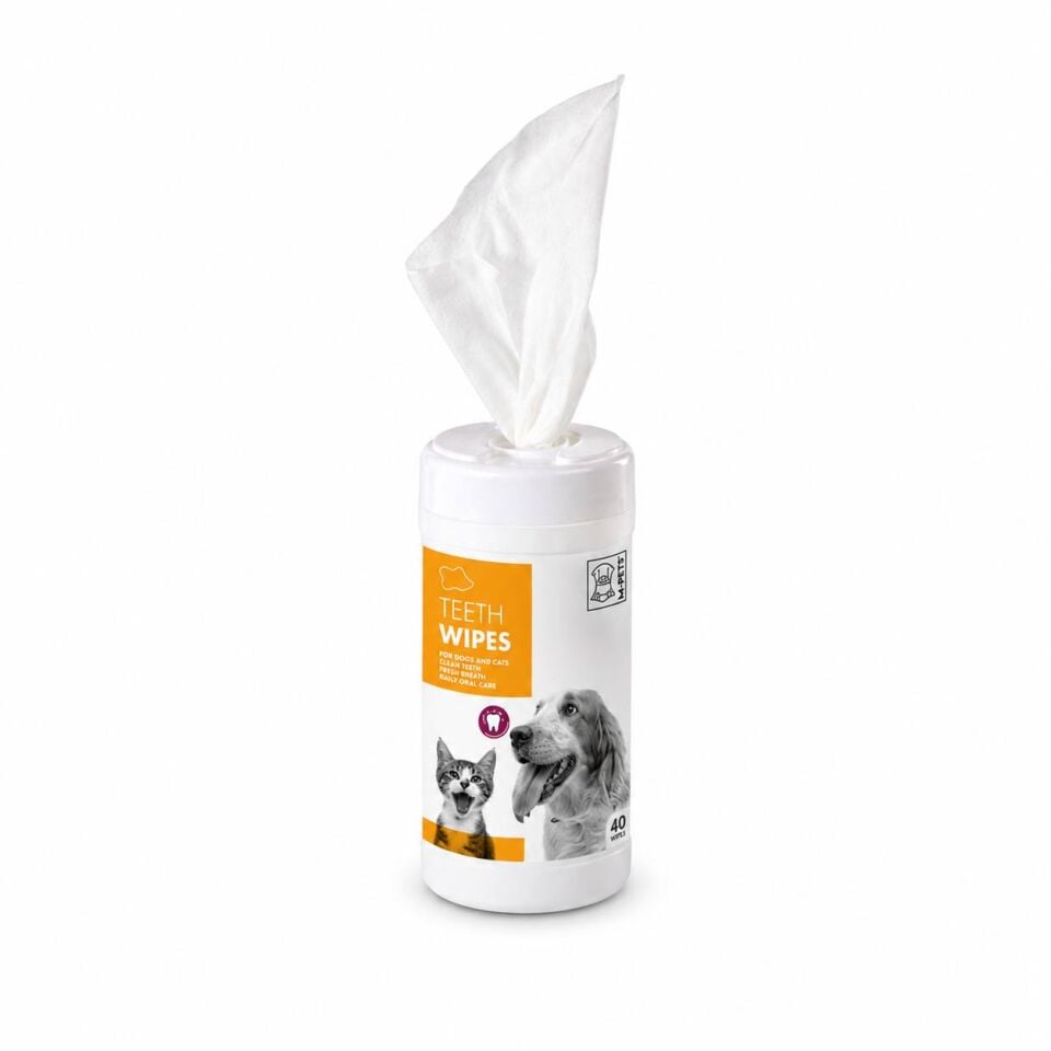 M-Pets Kedi ve Köpekler İçin Diş Temizleme Mendili 40'lı
