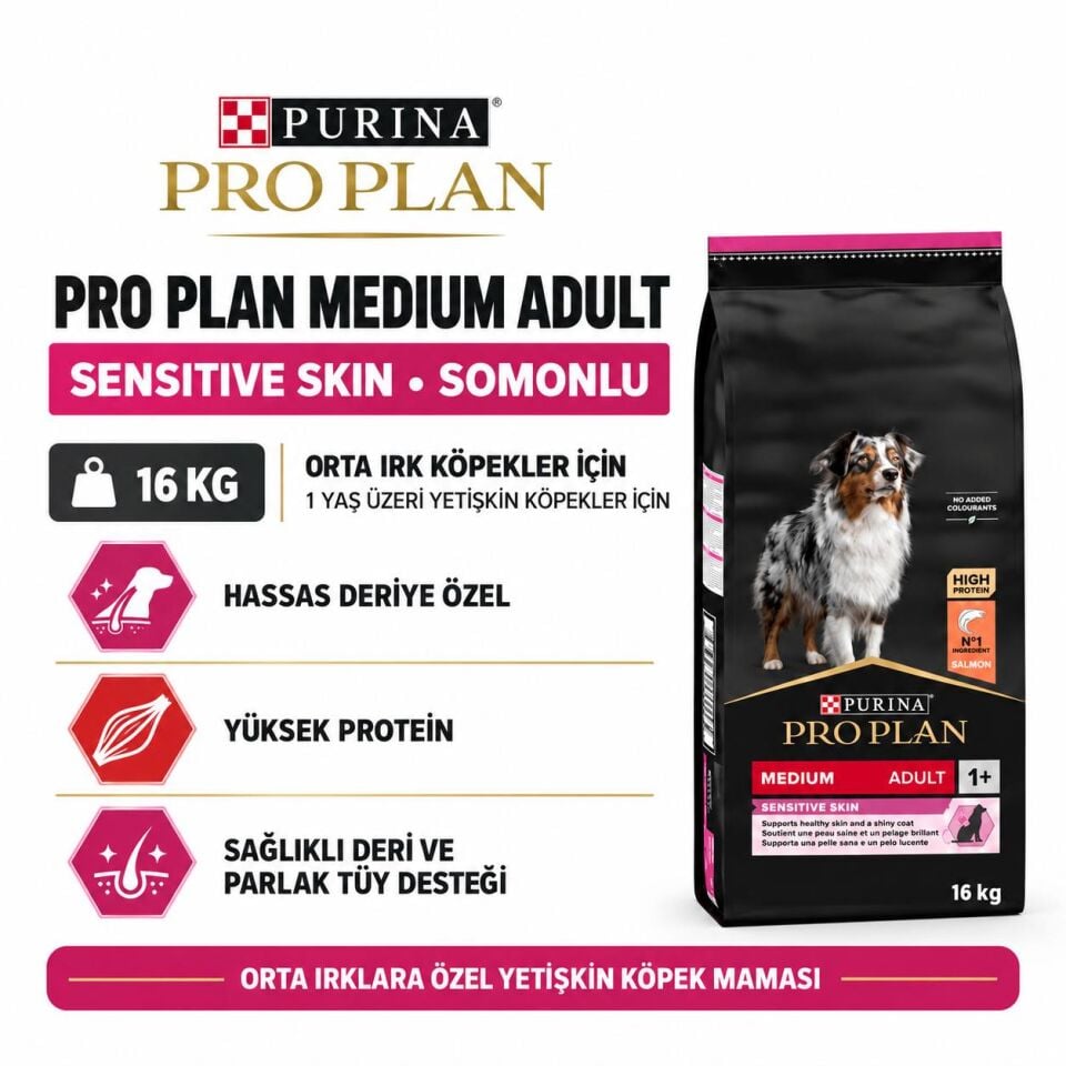Pro Plan Adult Sensitive Somonlu Hassas Yetişkin Köpek Maması 16,5 Kg