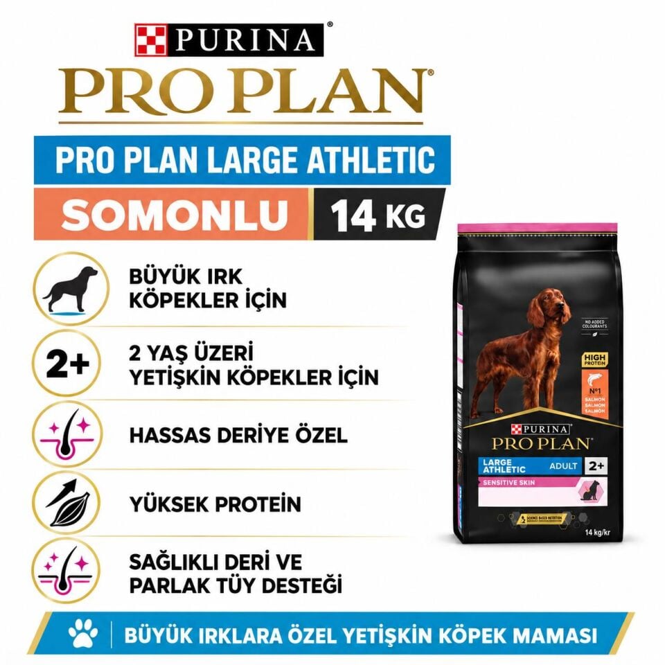 Pro Plan Large Athlethic Somonlu Büyük Irk Yetişkin Köpek Maması 14 Kg