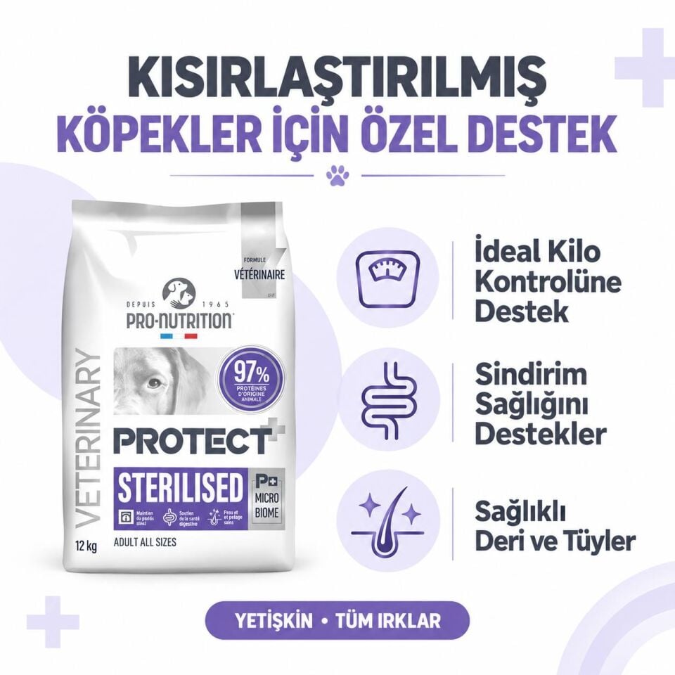 Pro Nutrition Protect Veterinary Sterilised Köpek Maması 12 Kg