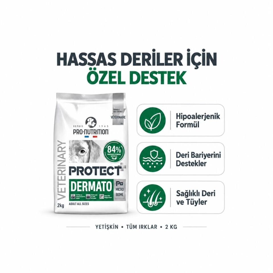 Pro Nutrition Protect Veterinary Dermato Hypo-Allergenic Köpek Maması 2 Kg