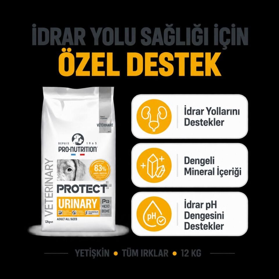 Pro Nutrition Protect Veterinary Urinary İdrar Yolu Sağlığı Destekleyici Köpek Maması 12 Kg