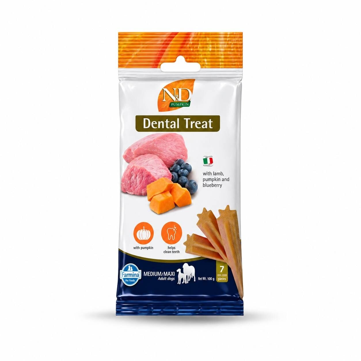N&D Kuzulu Yaban Mersinli Diş Sağlığı Medium/Maxi Köpek Ödülü 100 Gr