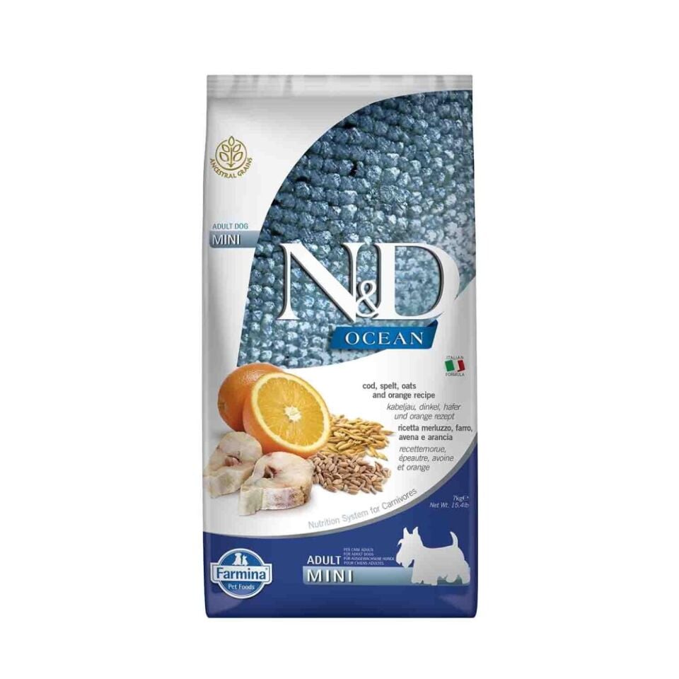 N&D Ocean Düşük Tahıllı Balıklı Küçük Irk Yetişkin Köpek Maması 7 Kg
