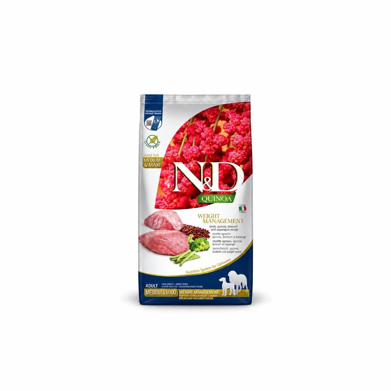 N&D Quinoa Weight Management Kuzu Etli Orta Ve Büyük Irk Kilolu Köpekler İçin Yetişkin Köpek Maması 7 Kg