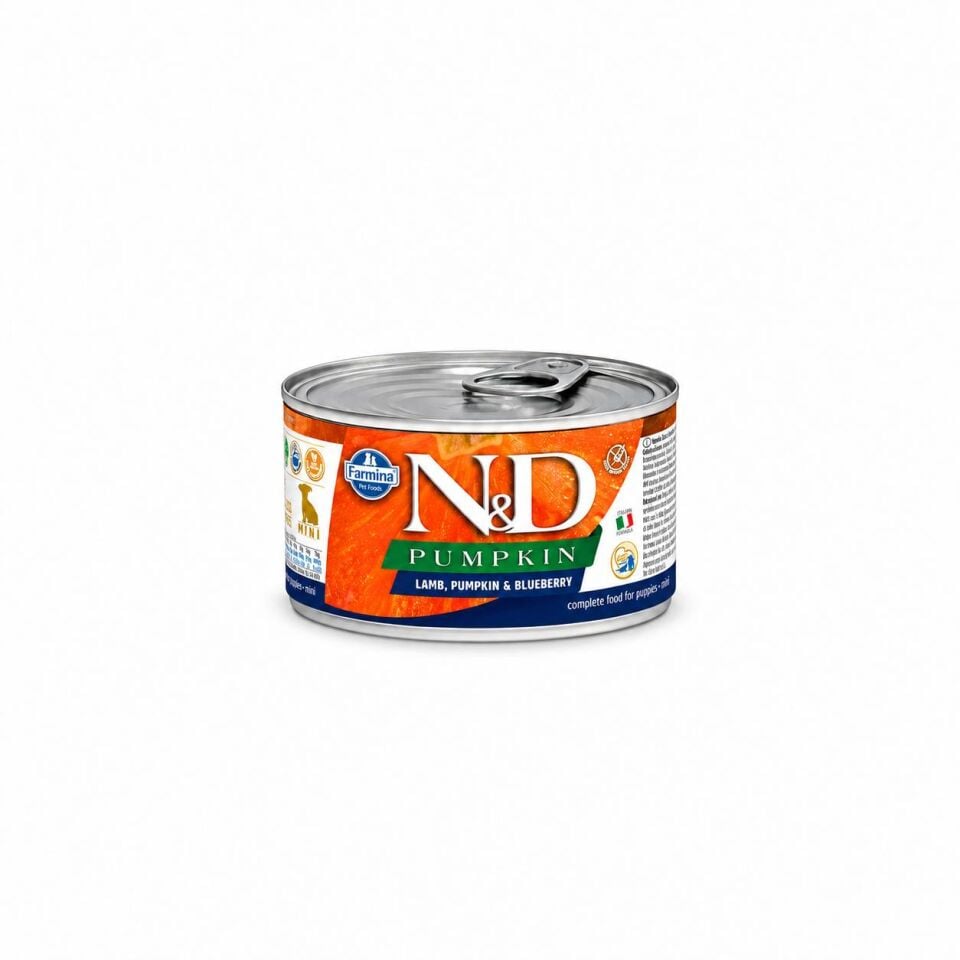N&D Pumpkin Mini Balkabaklı Kuzu Etli ve Yaban Mersini Yavru Köpek Konservesi 140 Gr