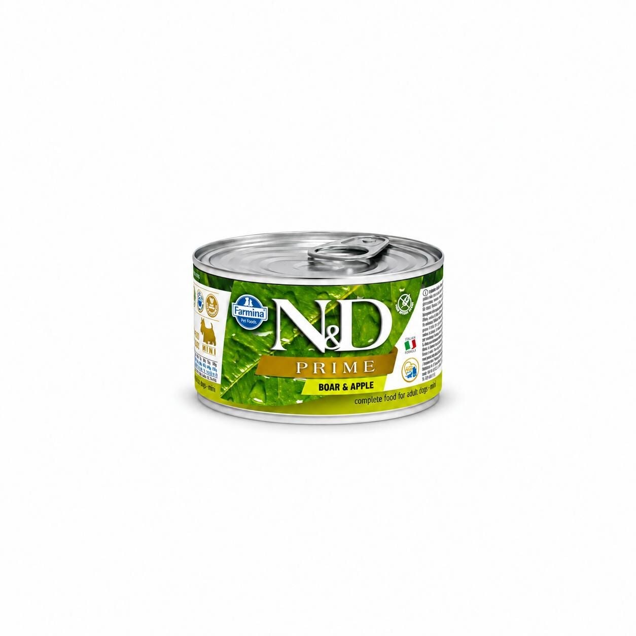 N&D Prime Mini Domuzu ve Elmalı Yetişkin Köpek Konservesi 140 Gr