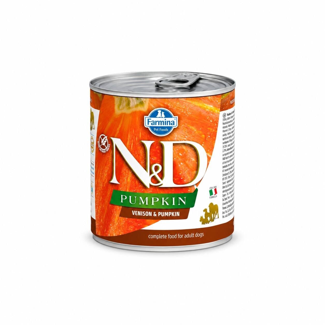 N&D Pumpkin Balkabaklı Tahılsız Geyikli Yetişkin Köpek Konservesi 285 Gr