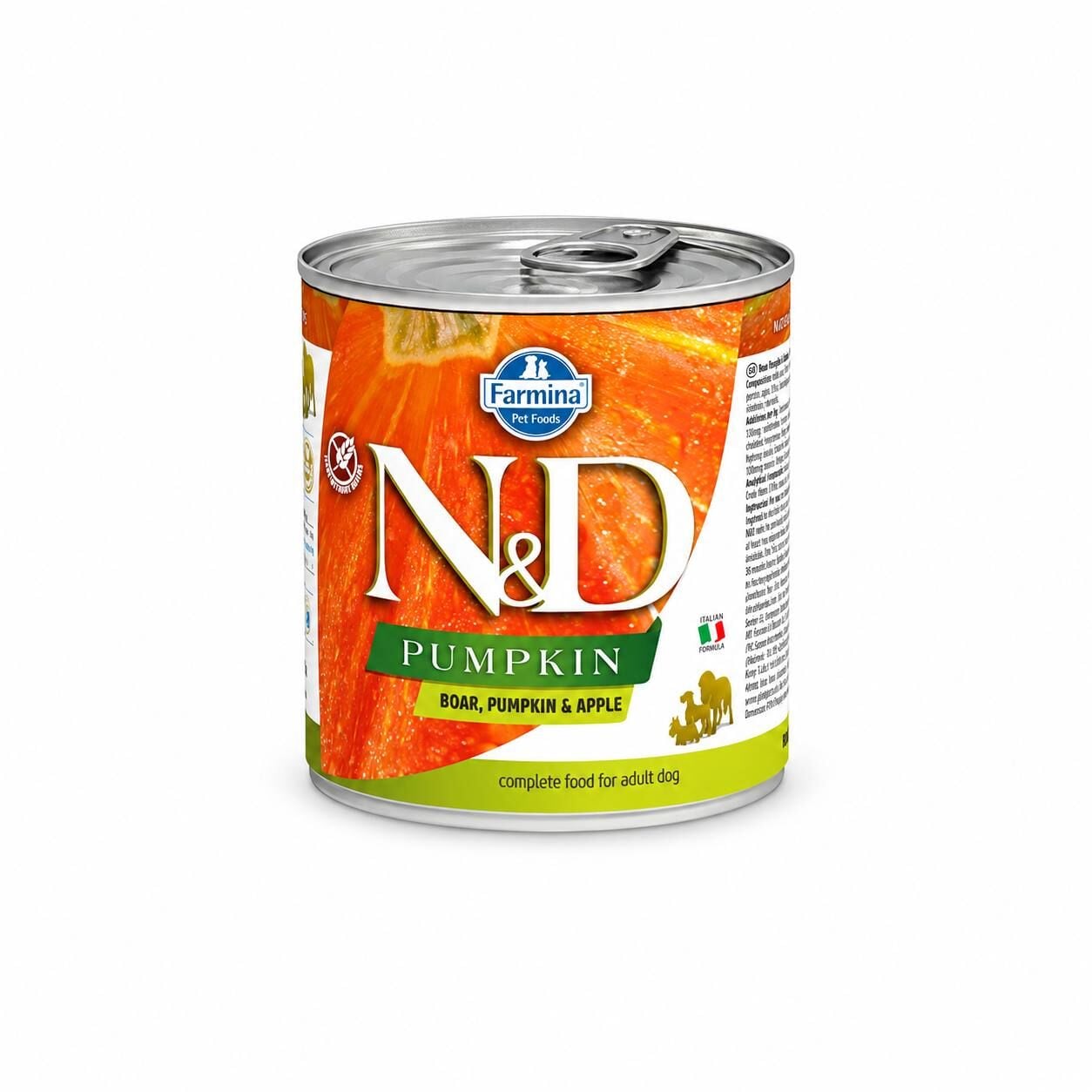 N&D Pumpkin Balkabaklı Tahılsız Yaban Domuzu ve Elmalı Yetişkin Köpek Konservesi 285 Gr