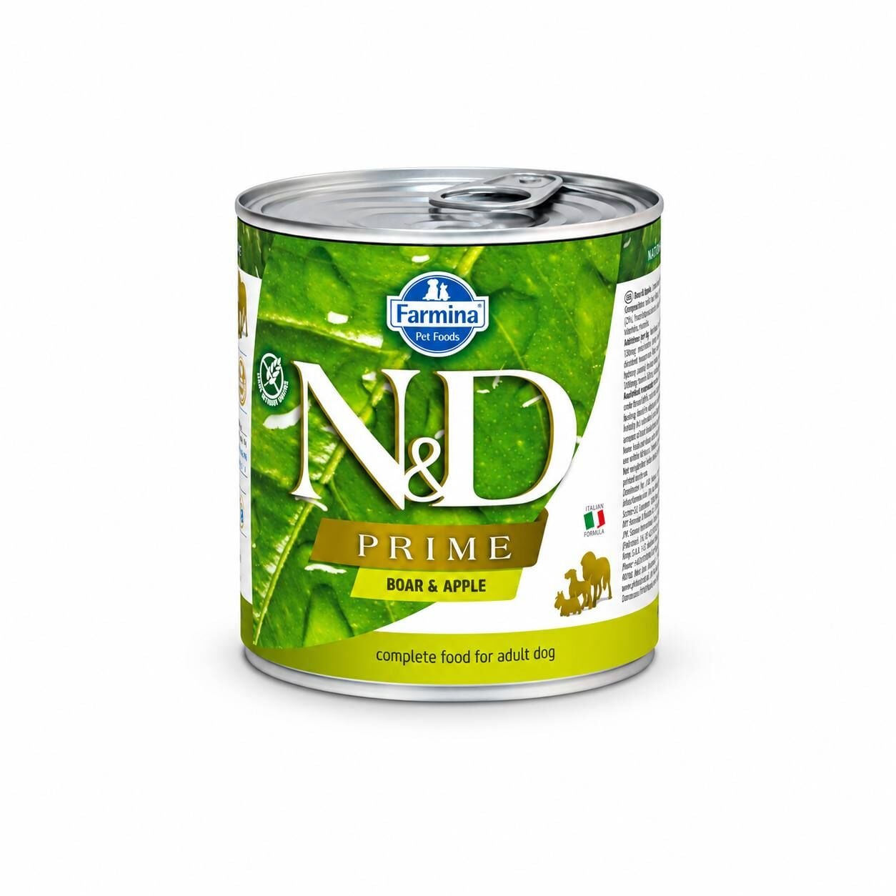 N&D Prime Tahılsız Yaban Domuzlu ve Elmalı Yetişkin Köpek Konservesi 285 Gr