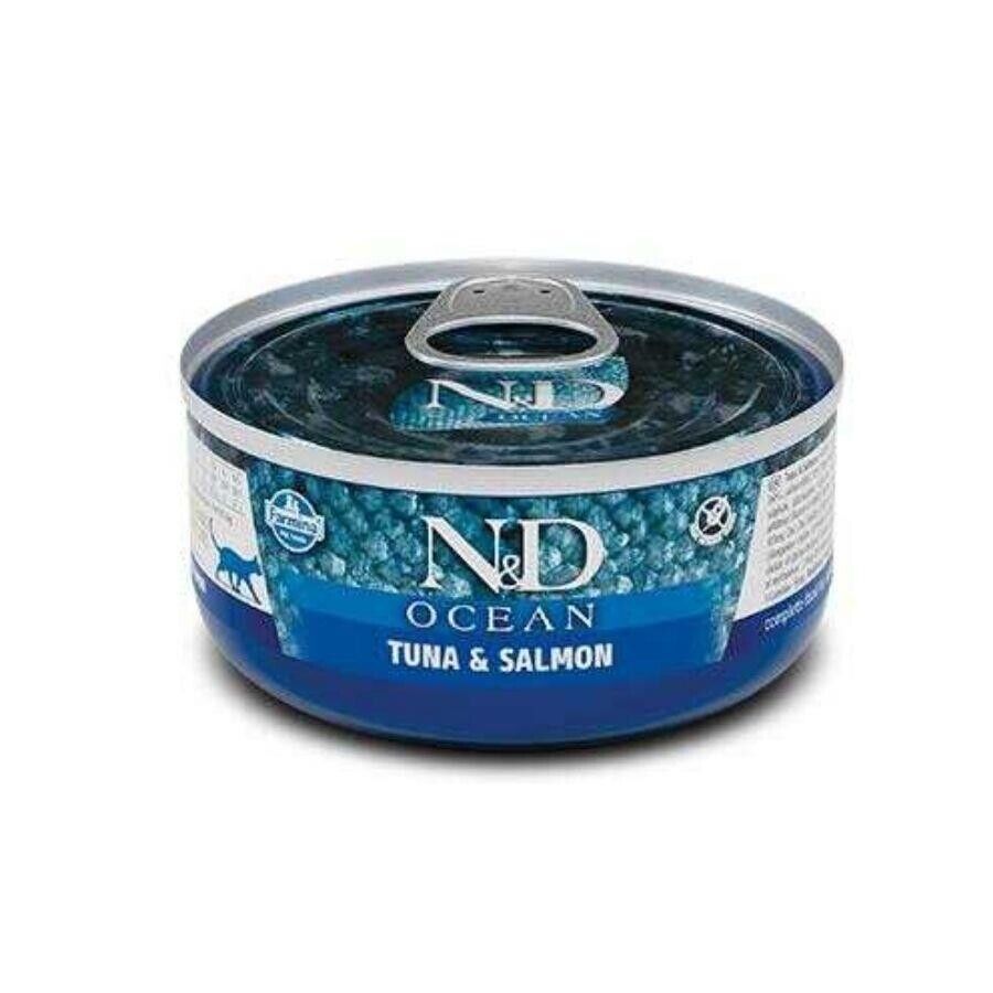 N&D Ocean Ton Balıklı ve Somonlu Yetişkin Kedi Konservesi 80 Gr