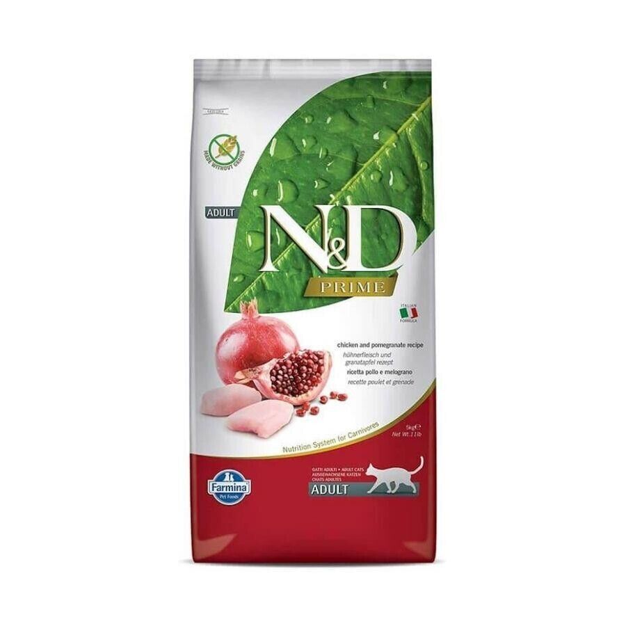N&D Prime Tahılsız Tavuklu Narlı Yetişkin Kedi Maması 5 Kg