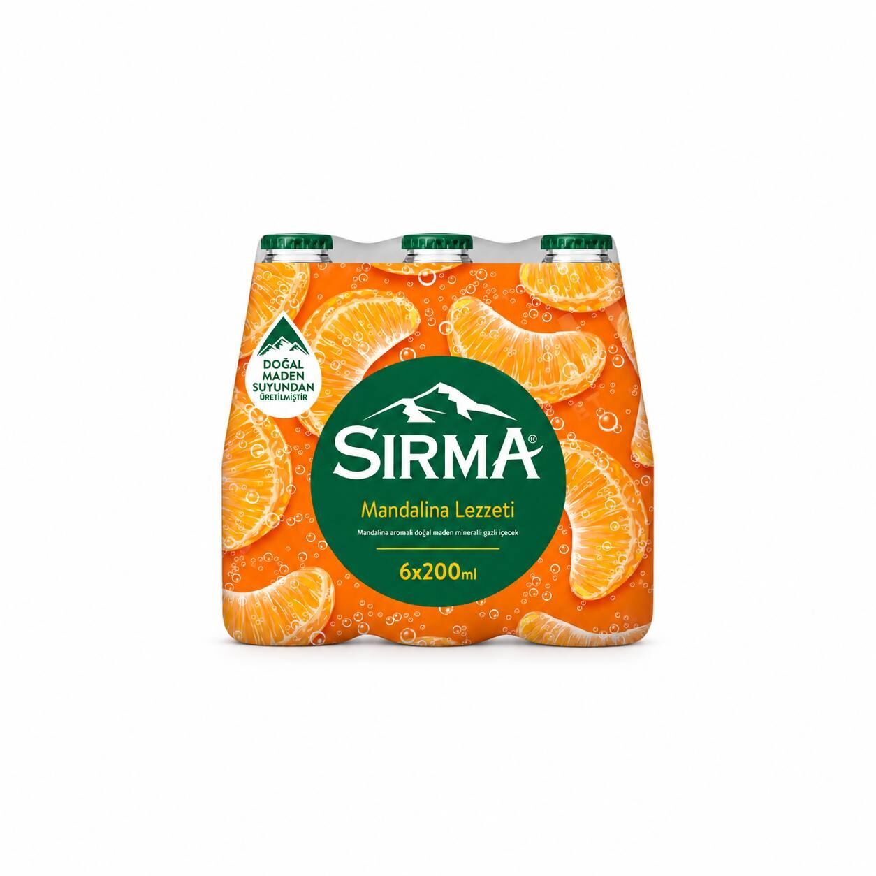 Sırma Soda C+ Mandalina Aromalı 200 Ml x 6'lı