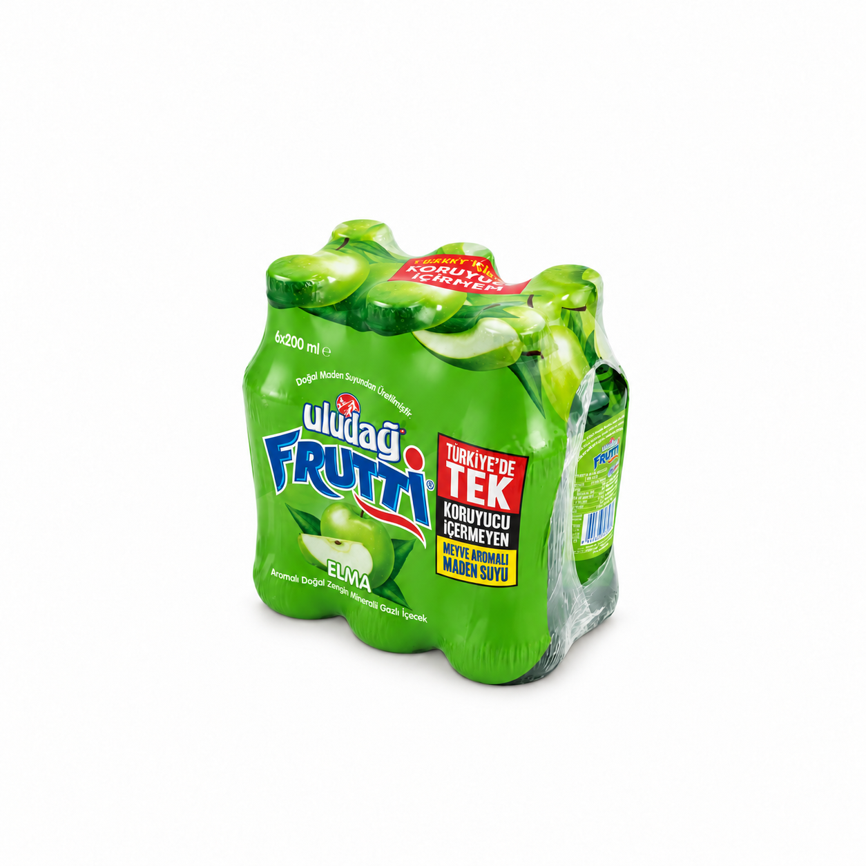 Uludağ Frutti Elma Aromalı Soda 6 x 200 Ml