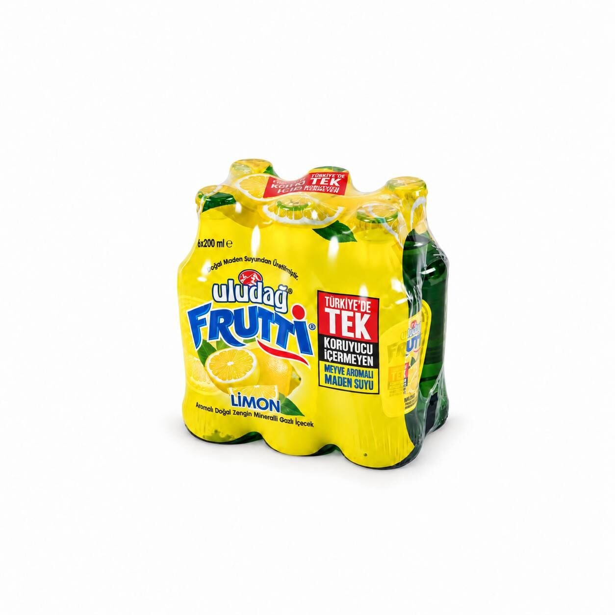Uludağ Frutti Limon Aromalı Soda 6 x 200 Ml