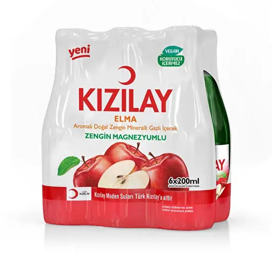 Kızılay Elma Aromalı Maden Suyu 6 x 200 Ml