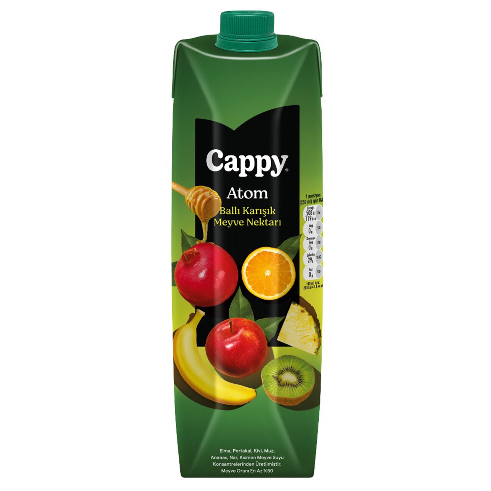 Cappy Atom Ballı Karışık Meyve Nektarı 1 L