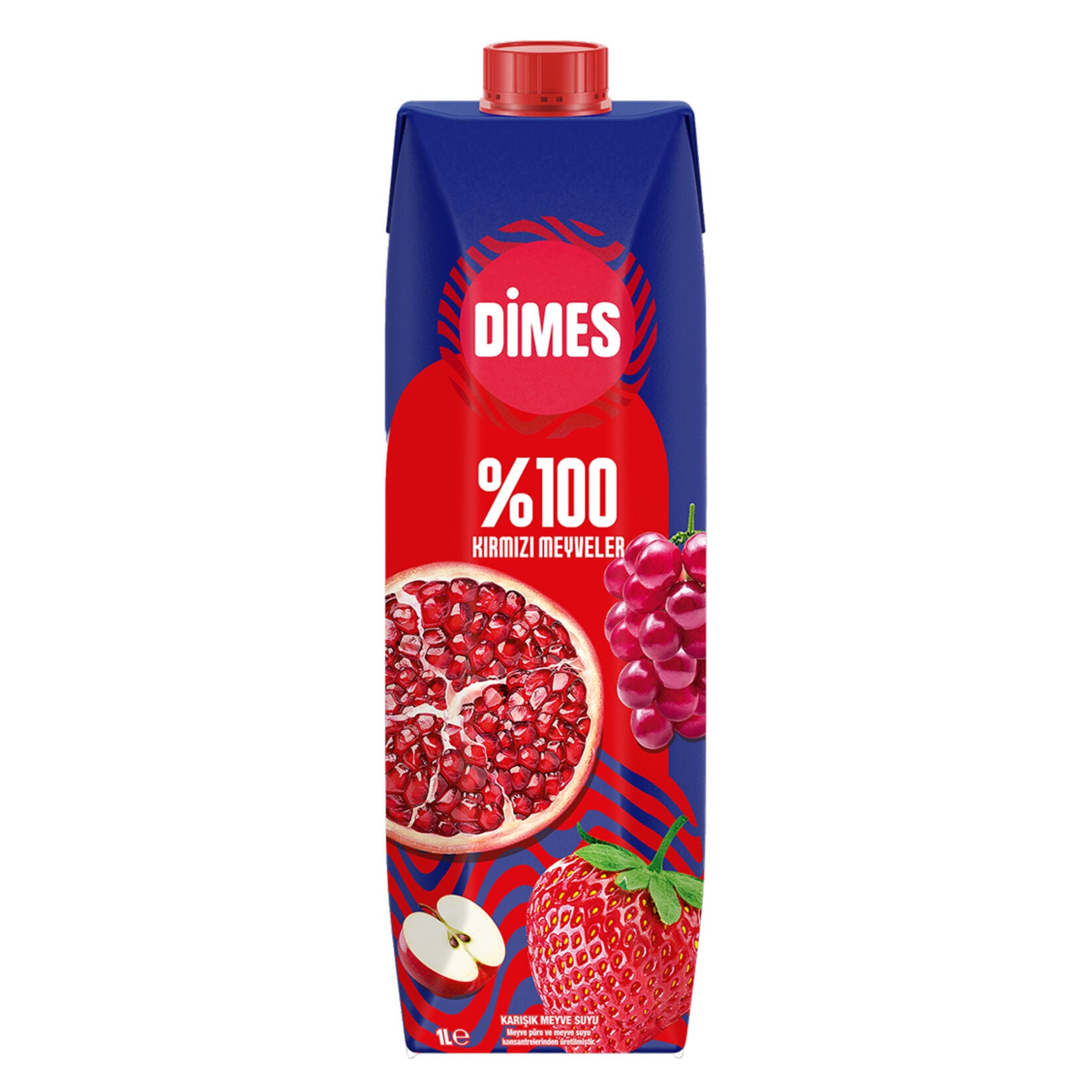 Dimes Meyve Suyu %100 Kırmızı Meyveler 1 L