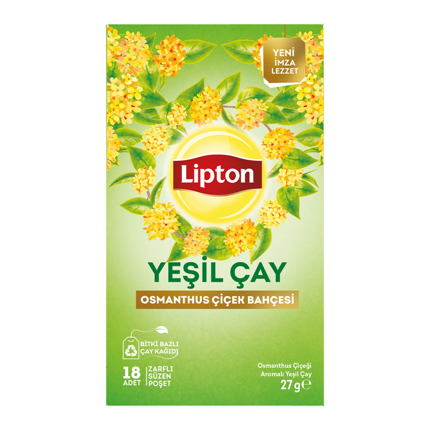 Lipton Osmanthus Çiçeği Aromalı Yeşil Çay 18'li 27 Gr
