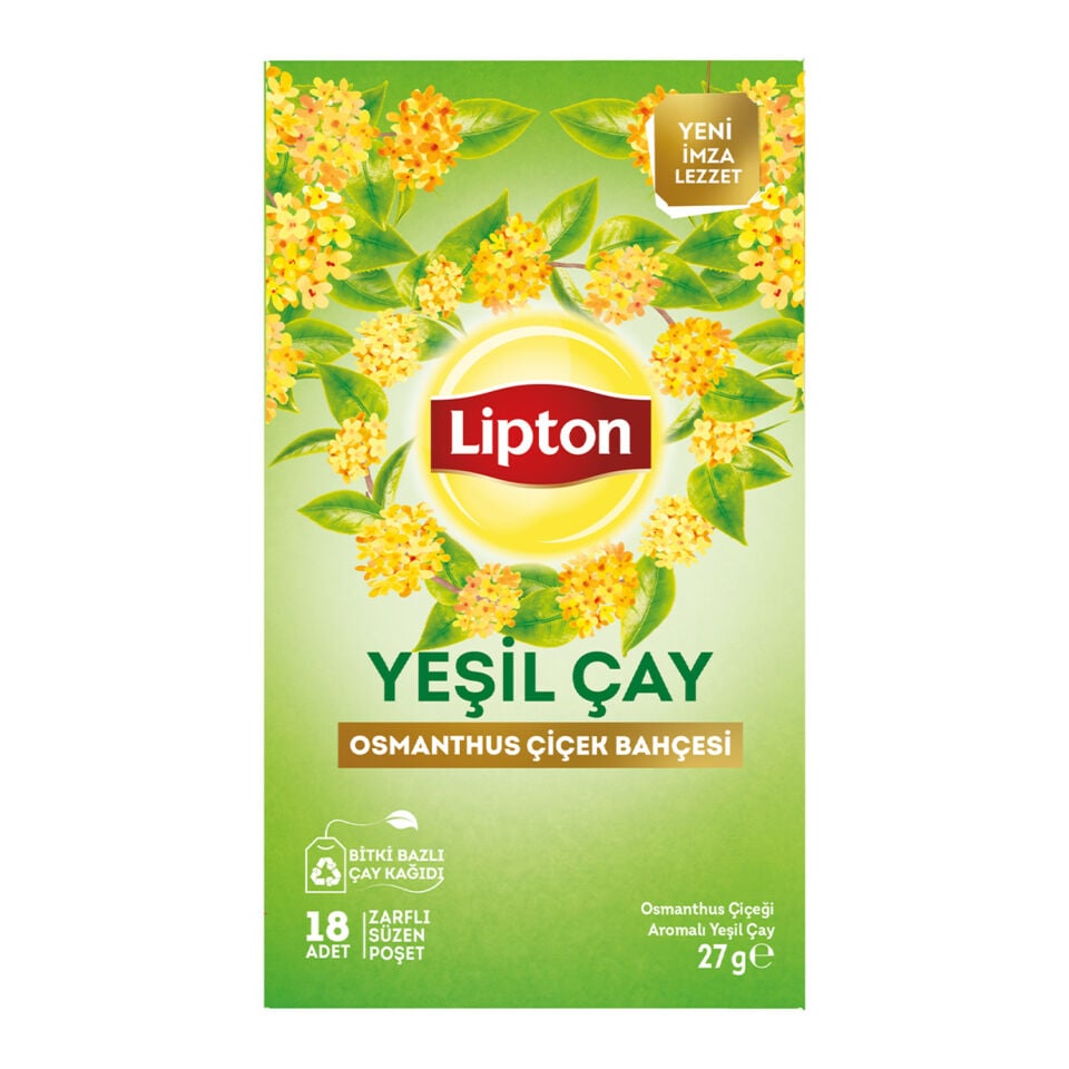 Lipton Osmanthus Çiçeği Aromalı Yeşil Çay 18'li 27 Gr