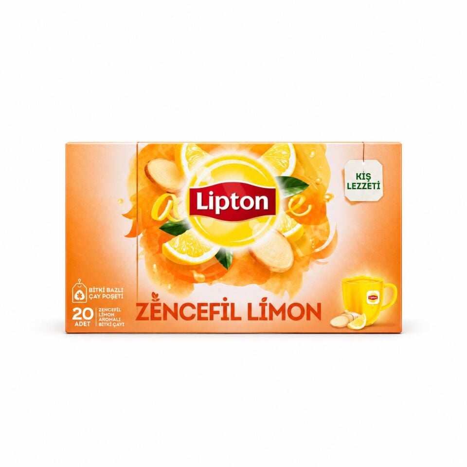 Lipton Limonlu Zencefilli Bitki Çayı 20'li 36 Gr
